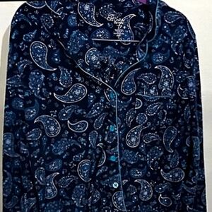 LIKE NEW Croft & Barrow Intimates PJ set  Multi-Blues size Large